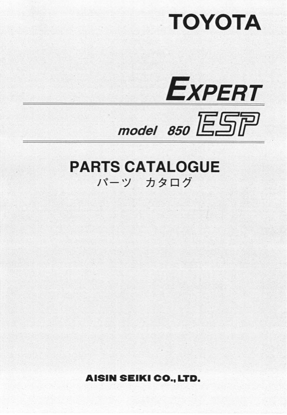 Ersatzteilkatalog Toyota AD850