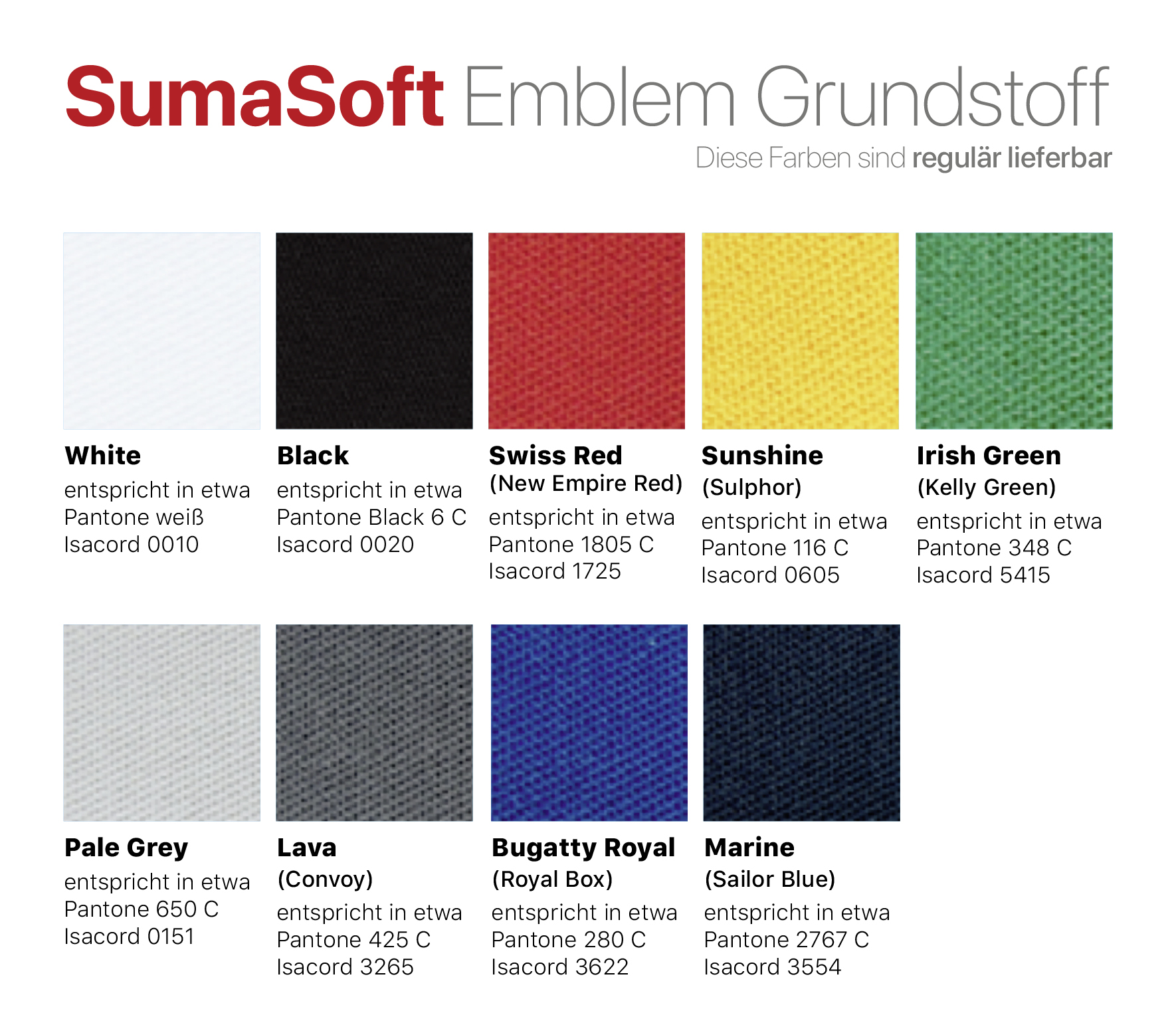 SumaSoft - Standardfarben